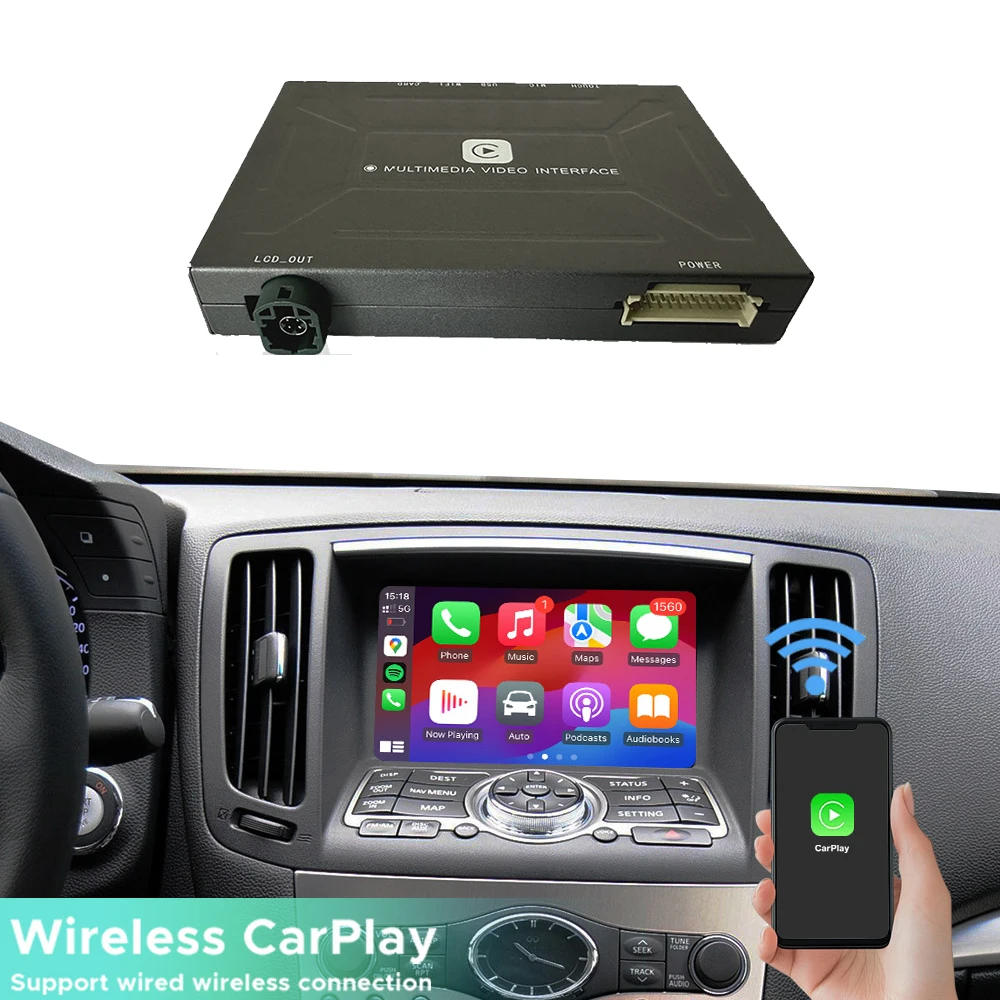 Wireless CarPlay For Infiniti EX25 EX37 EX35 EX30D 2009-2013 Android Auto Support GPS Navi Music Airplay Camera Car Play