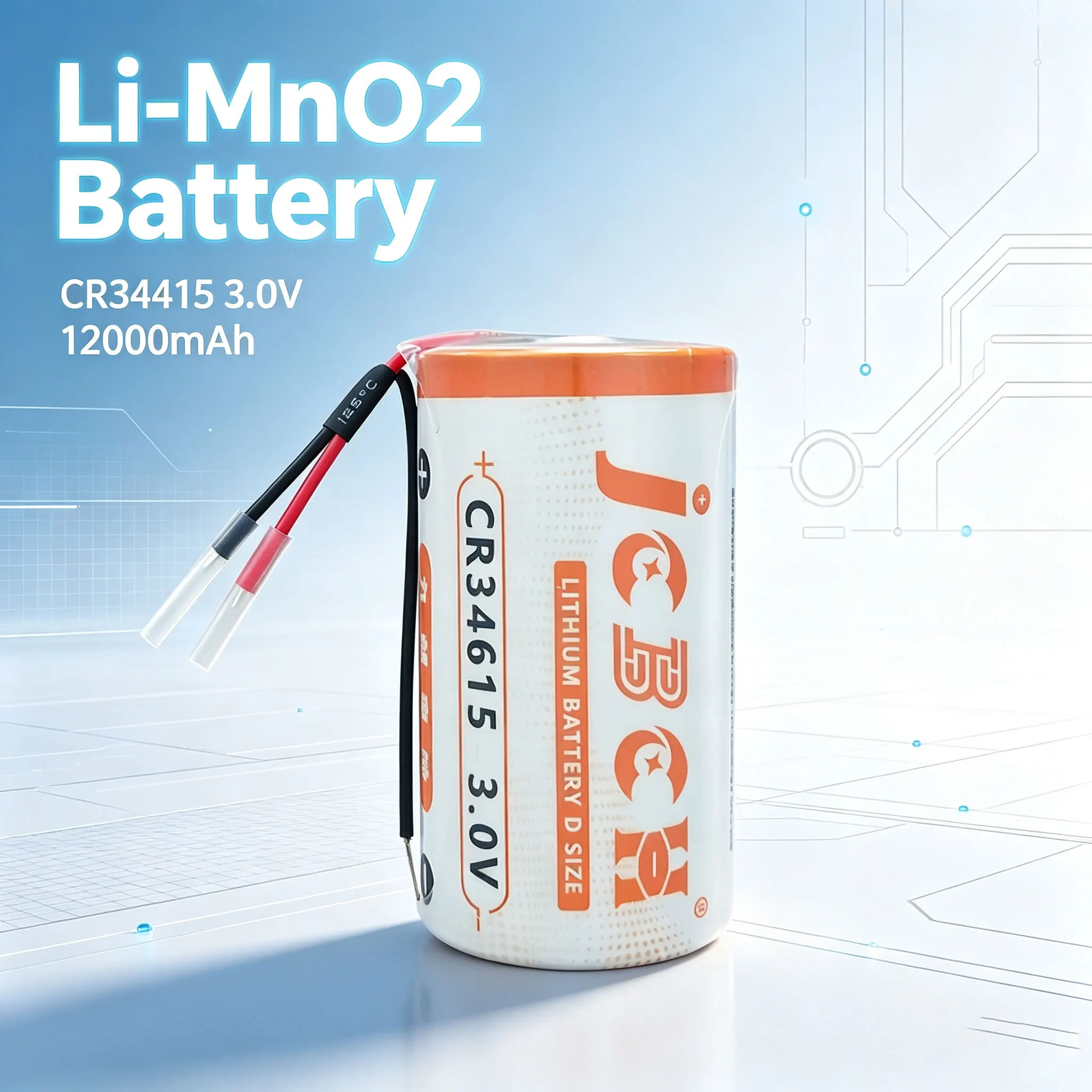 CR34615 Li-MnO2 Battery 3.0V intelligent device driver, gas meter, flow meter, sonar acquisition device