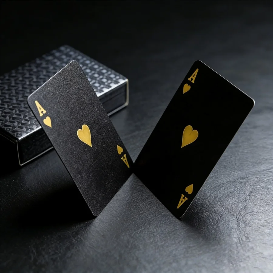 

Водонепроницаемые игральные карты с золотым узором — прочный пластик, подарочная коробка, необходимые товары для вечеринок и праздников | Стильный покер | Защитный чехол