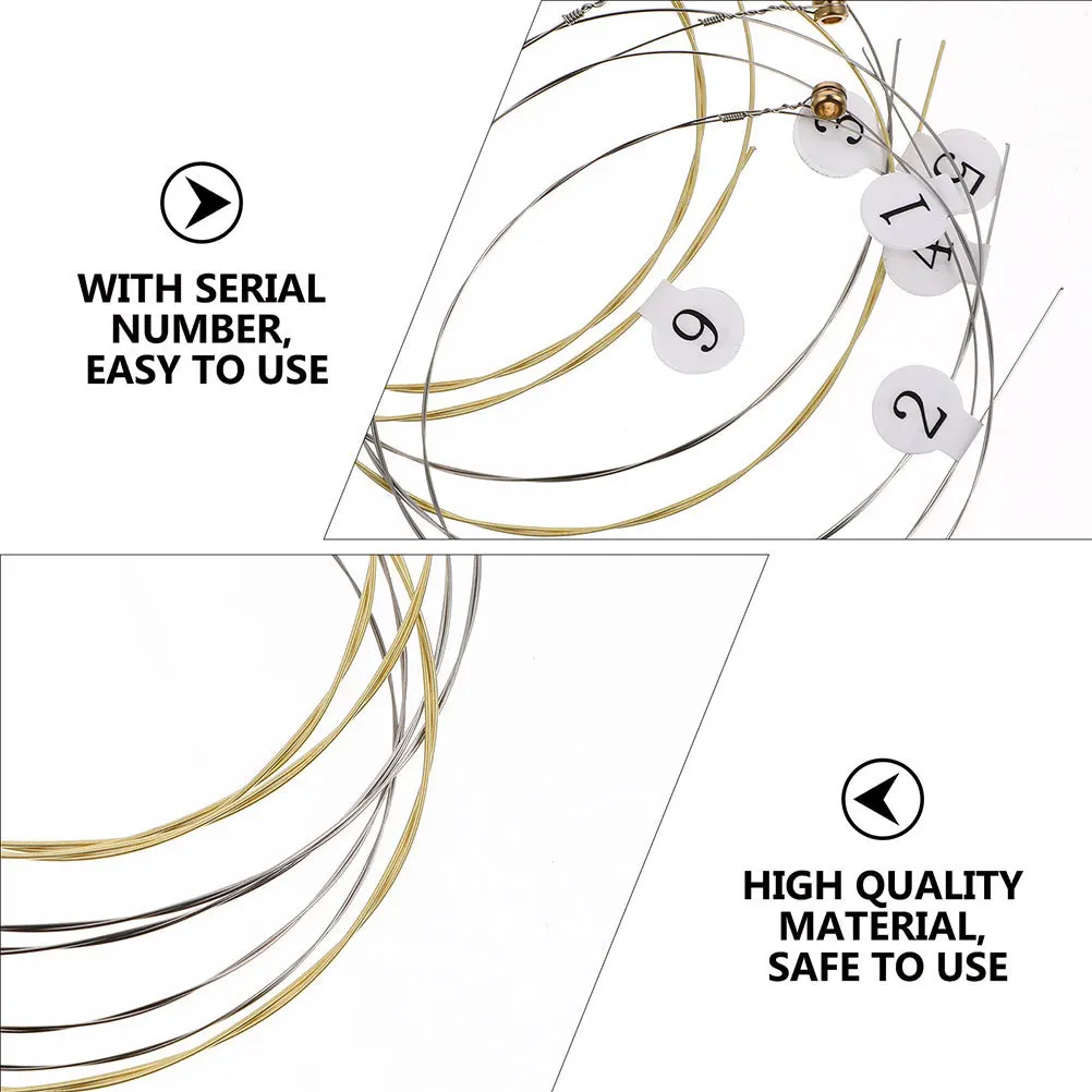 

Lyre Strings Professional 19Pcs Durable Steel Strings Set Reliable Replacement Accessories Practical Lyre String Parts