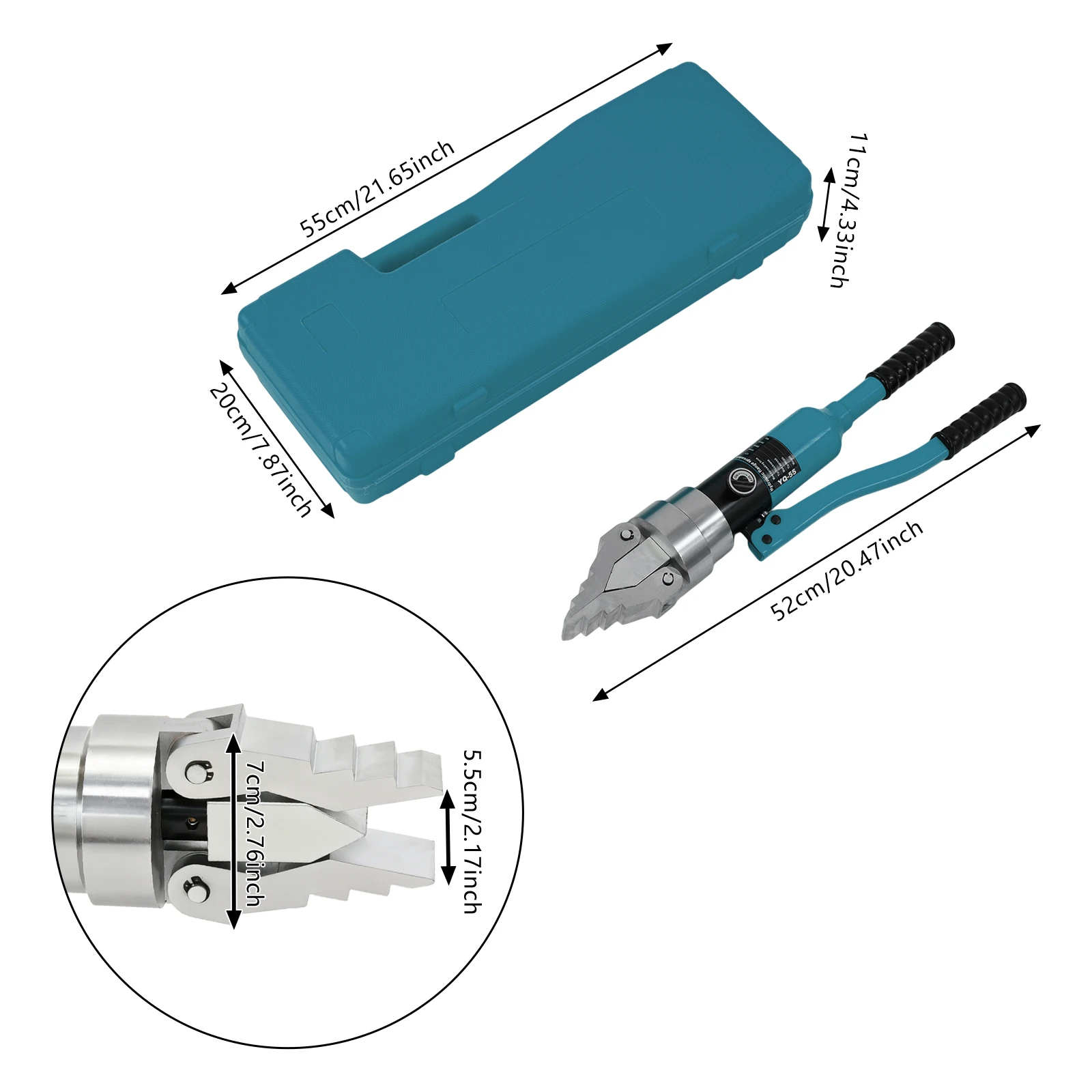12-Tonnen-Hydraulikverteiler, Flanschöffner und Mutternverteiler YQ-55, integriertes Design mit Aufbewahrungskoffer für Industriepfeifen – Detail 1