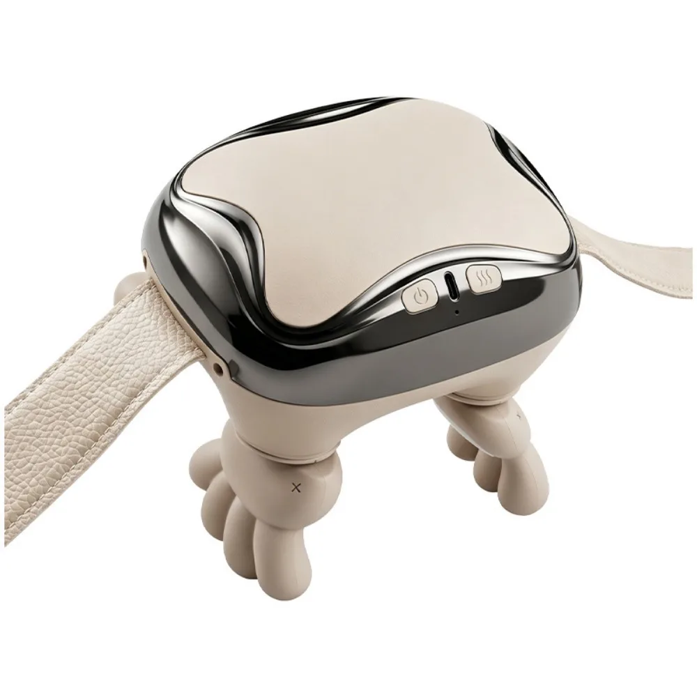 Bionic Finger Neck Shoulder Massager Wireless with Heat and Kneading Shiatsu Trapezius Muscle Massager Deep Tissue USB Charging