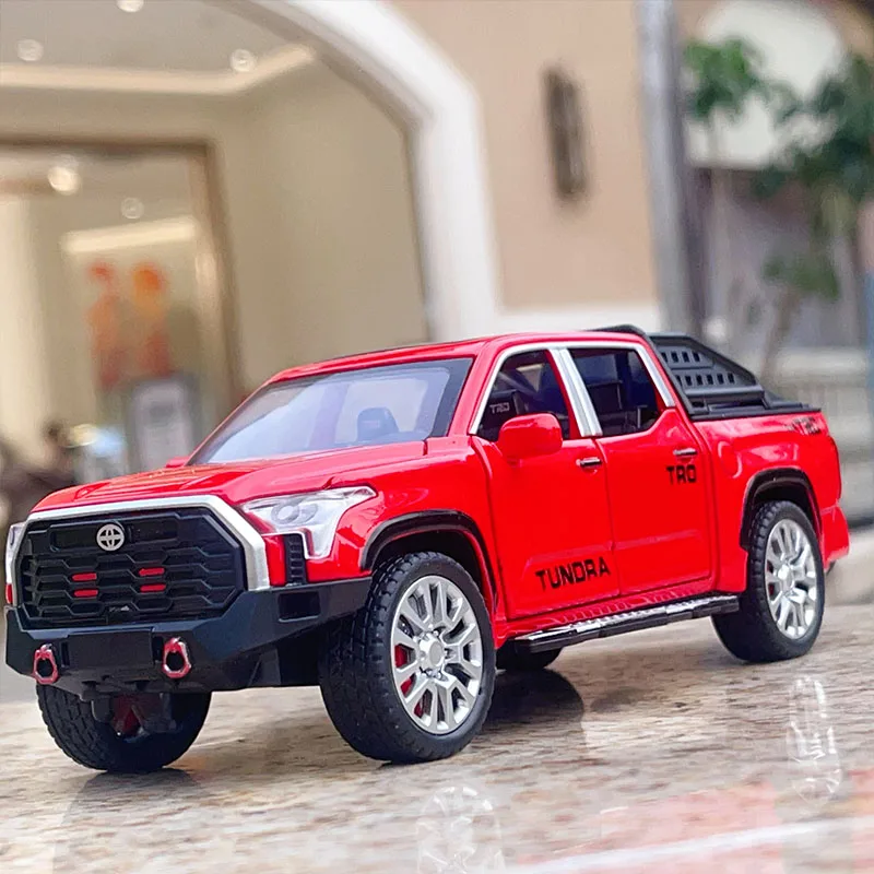 

Simulation 1/32 Scale Toyota Tundra Pickup Car Model Alloy Off Road Toys Vehicles Boy Birthday Gift Voiture Miniature Home Decor