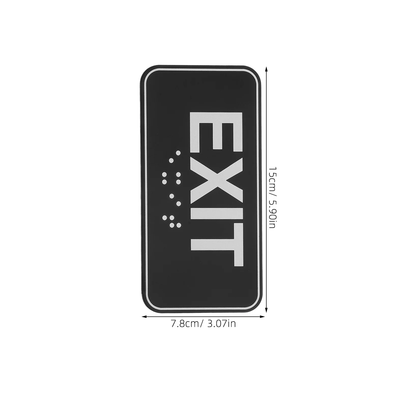 Braille Exit Sign Self-Adhesive for Public Fire Exit Indicator Corridor Longlasting Reliable for Malls