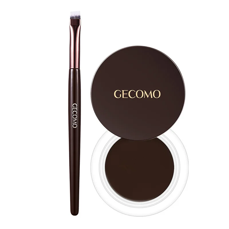 GECOMO-Holding Air Eyeliner com escova, impermeável, inoxidável, sono natural, sombra Silkeye, maquiagem não refrescante, sobrancelha