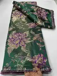 Nigerian Brocard 2025 Damask African Brocade Jacquard Lace Fabric African Gild Lace Fabric For Wedding Party Dresses AH2204