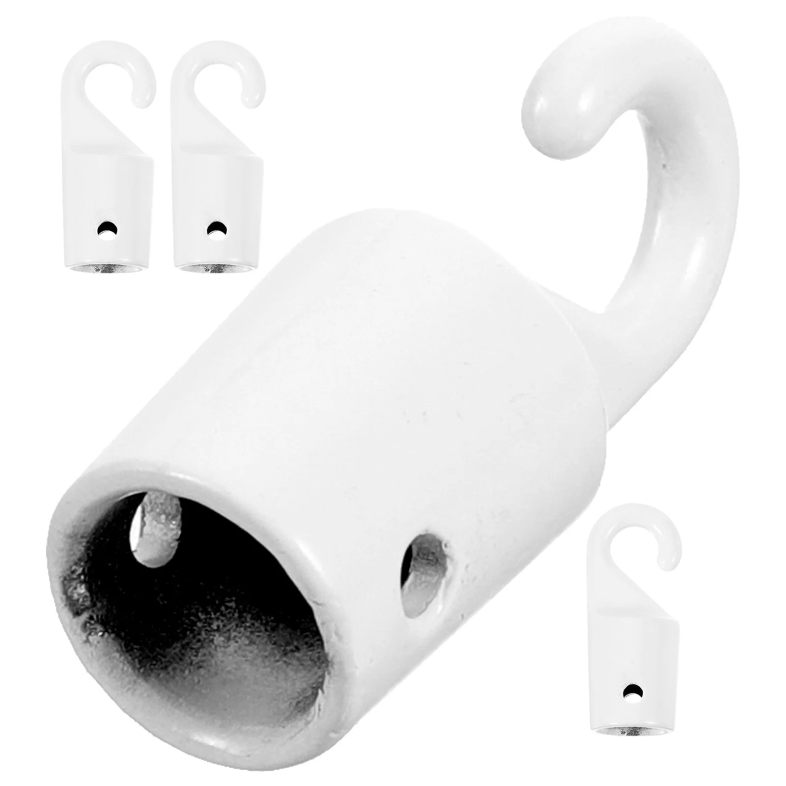 

4 Pcs Curtain Hook Professional Blind Wand Replacements Decorate Parts Metal Mini Connector White Tip