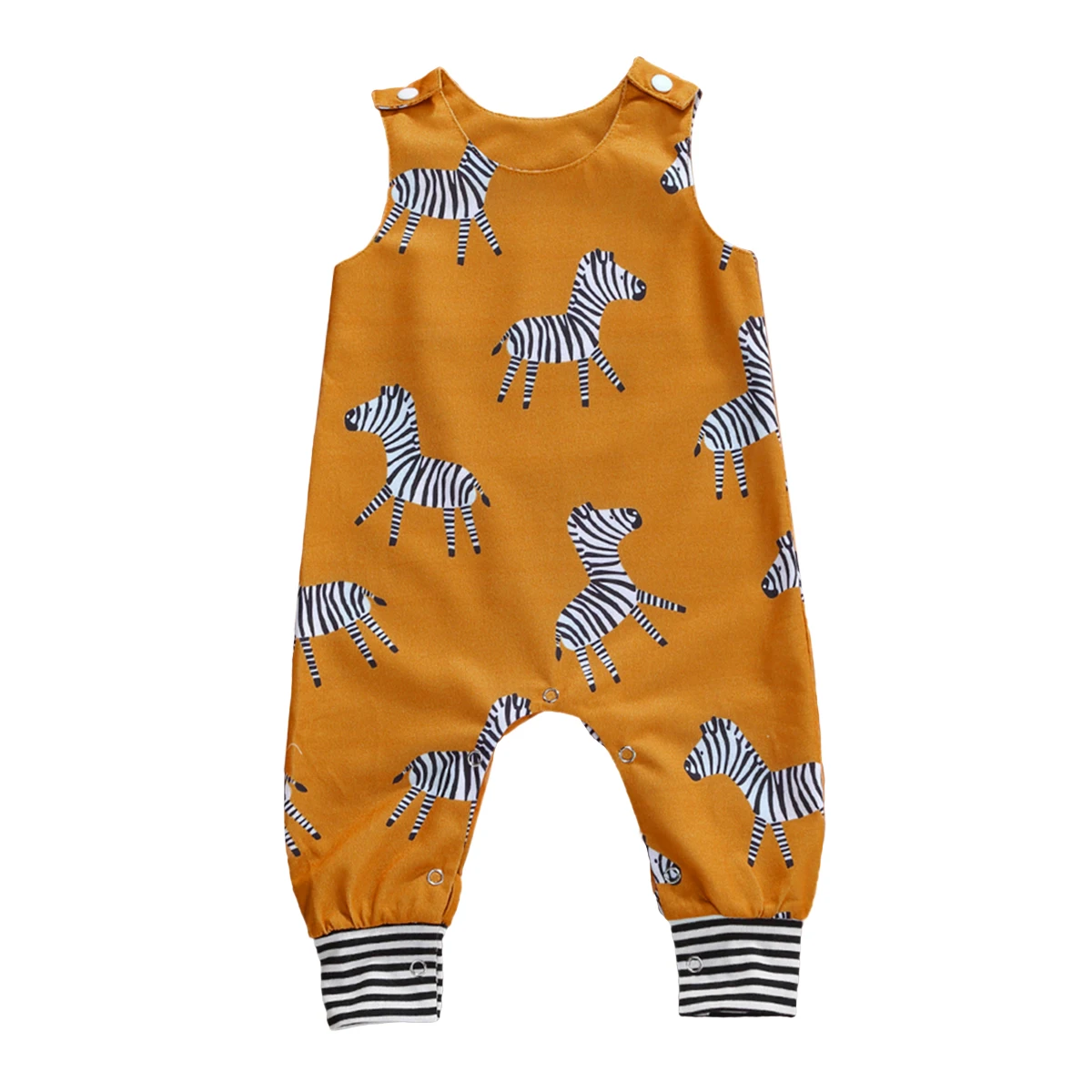 

Infant Baby Cartoon Patterns Jumpsuit Sleeveless Round Neck Printing Romper Newborn Baby Summer Clothes