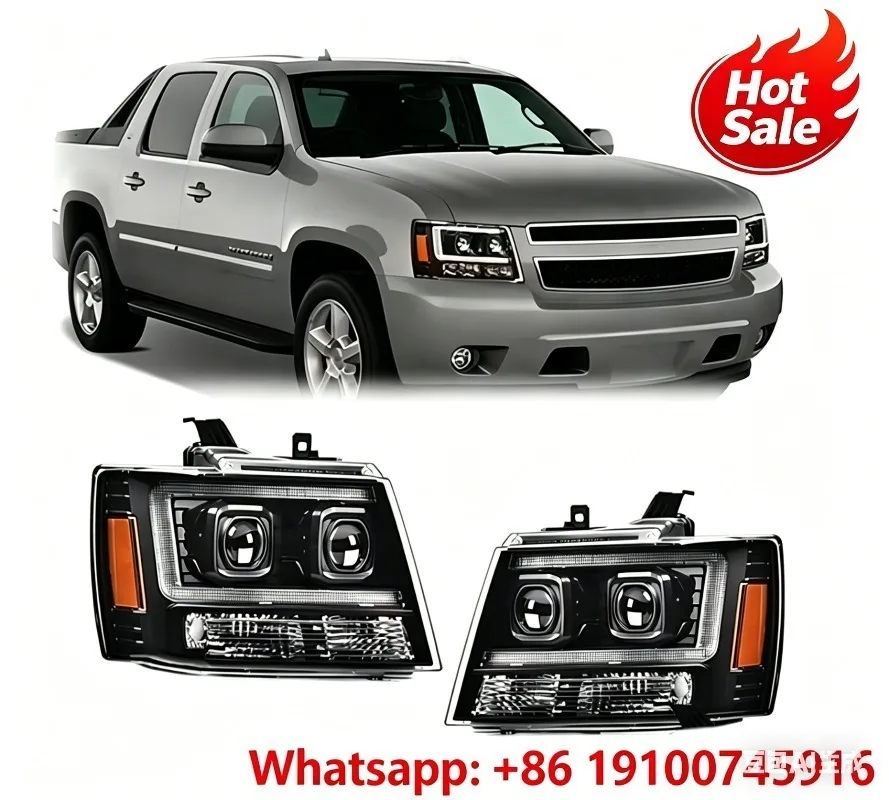 

High Quality LED Headlight for fChevrolet Tahoe Avalanche Suburban 1500 2500 2007-2014 Turn Signal Headlamp Black Housing 07-14