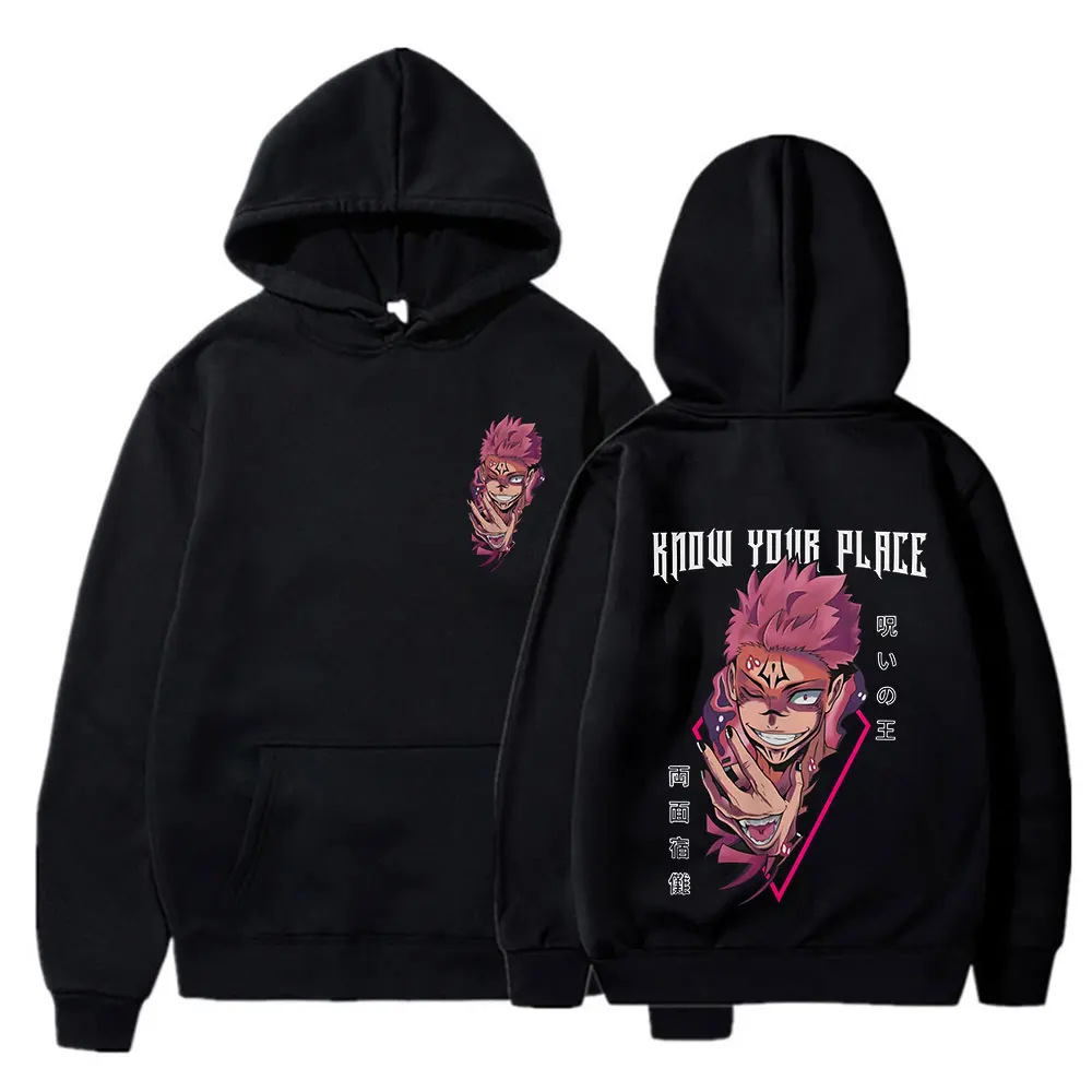 

Anime Jujustu Kaisen Hoodies Graphics Harajuku Men Women Running Sport Pullover Workout GYM Causal Sweatshirt Hooded Unisex