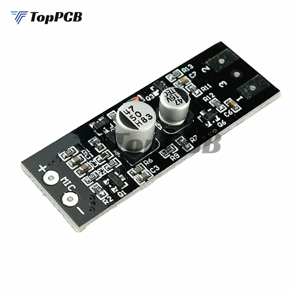 Microphone Amplifier Board 48V Phantom Power Electret Condenser Electret Capacitor 250 ohms Amplifier Module