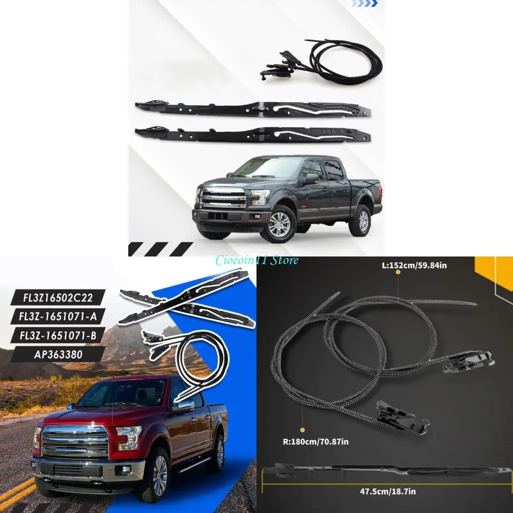 

Y1UB Sunroof Cable Track Replacement Set Strong ABS Sunroof Glass Cable for Car