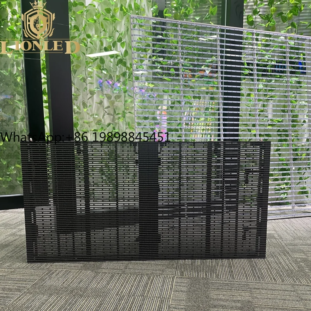 

High Brightness P2.6 Transparent LED Video Wall Easy Installation for Retail Store Advertising for Elevators Subways