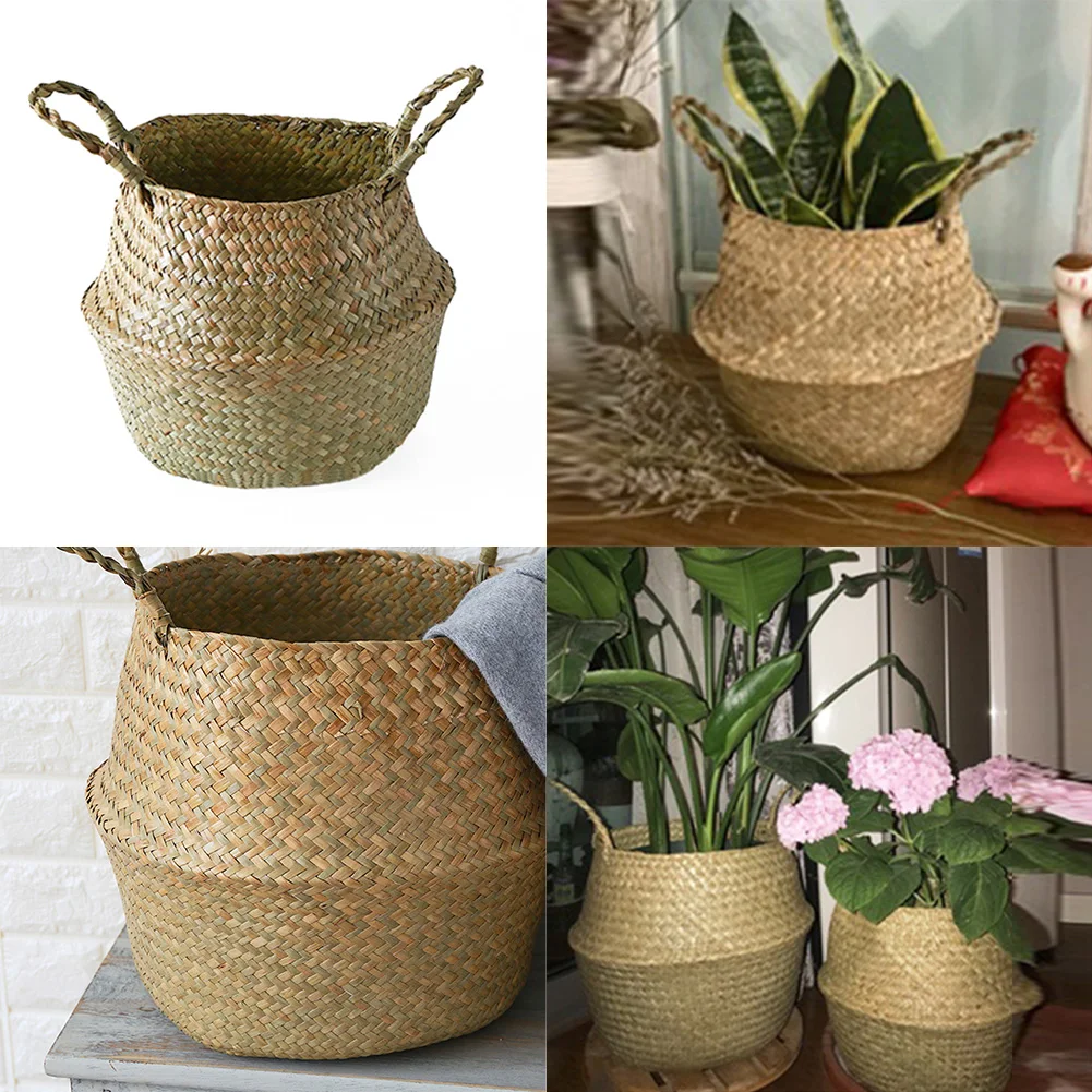 Wicker Basket Storage Basket High Quality Multi-purpose Picnic Basket Planting Flower Pot Storage Basket Plant Pot Covers