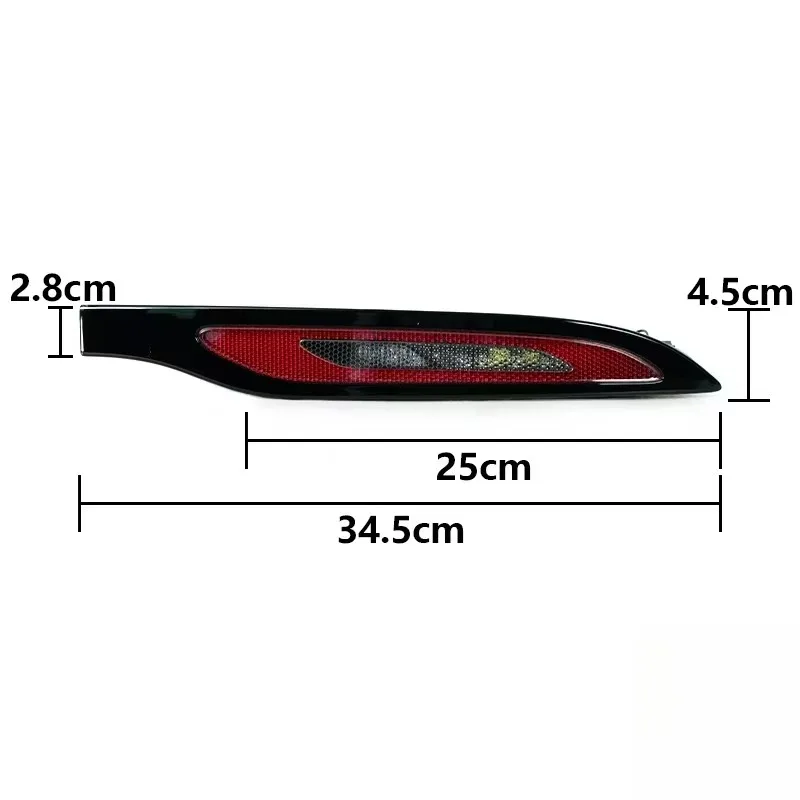 Tiy Car Rear Fog Light Bumper Reflector Fog Lamp Warning Light Rear Bumper Brake Light for Land Rover Range Rover Evoque 2019-20