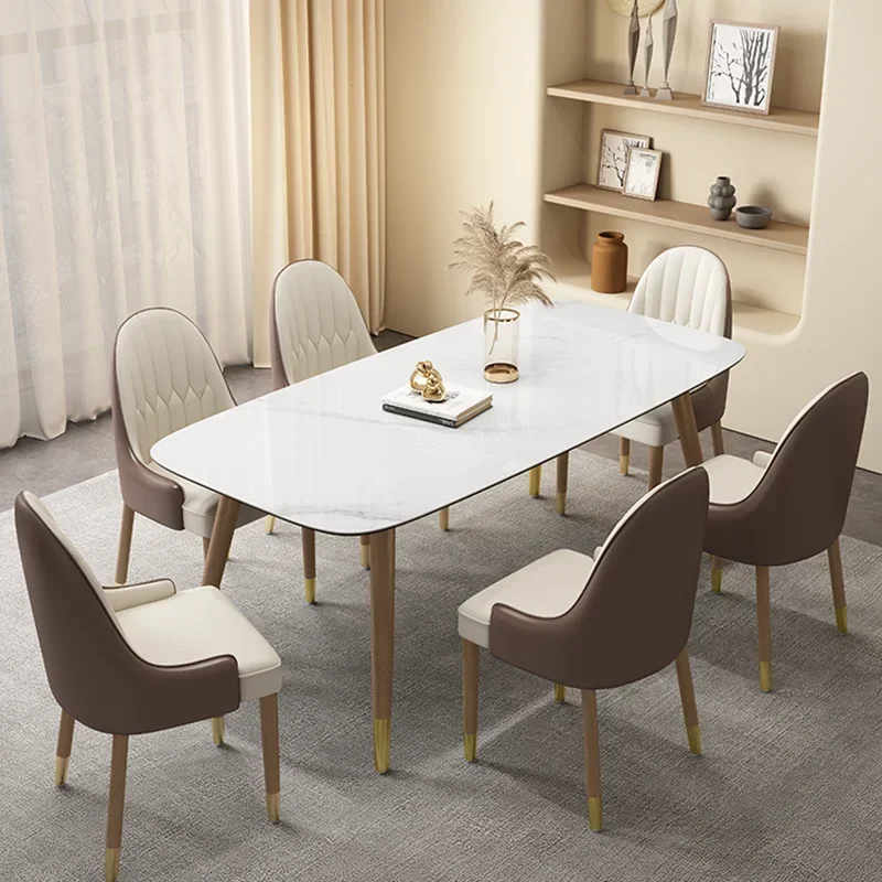 Living Luxury Dining Table Modern Waterproof Design Minimalist Dining Table Nordic Wooden Mesas De Comedor Kitchen Furniture