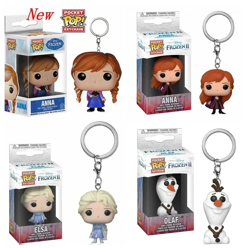 

FUNKO Pocket Figure Keychain Frozen 2 Princess Anna Elsa Olaf Collection Toys for Children with Box