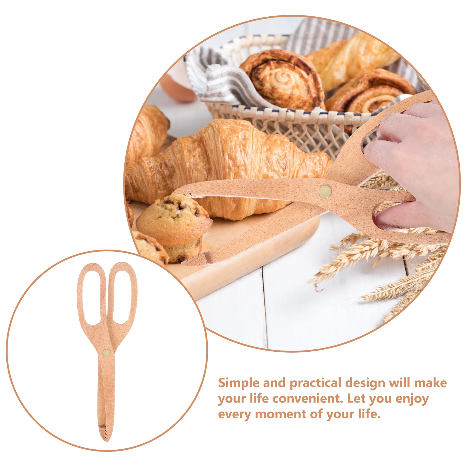 

Bread Tongs Non-Slip Kitchen Gadgets Portable Food Serving Clip For Home Restaurant Hotel Cooking Buffet Dessert Tool
