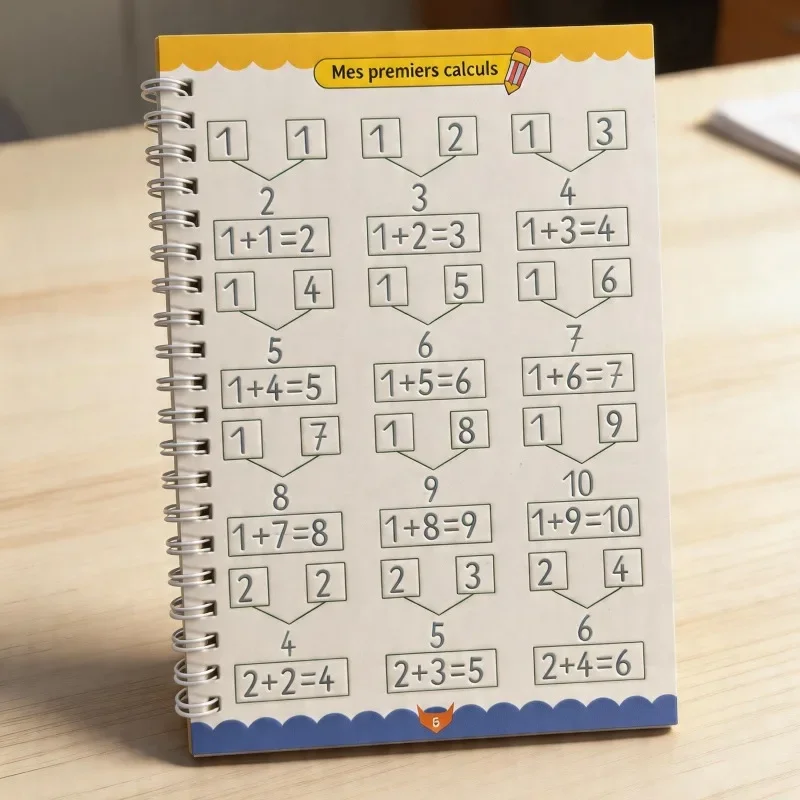 Übungsheft für französische Ziffernschriften, Kalligrafie-Übungen, Schreibaktivitäten-Übungsheft, Schreibrillen-Übungsbuch – Detail 5