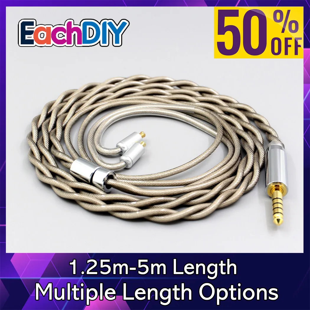 Type6 756 core 7n Litz OCC كابل سماعة أذن مطلي بالفضة للصوت تكنيكا ATH-CKR100 CKR90 CKS1100 CKR100IS CKS1100IS LN007813 #1