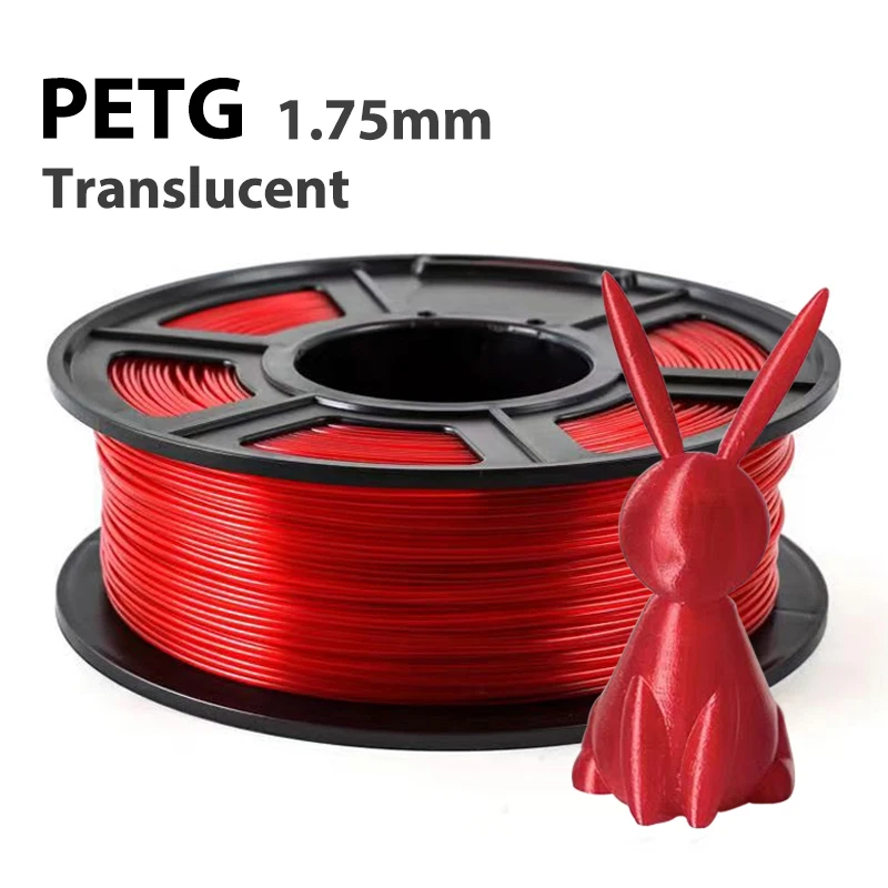 Filament PETG do drukarek 3D, transparentny czerwony, 1.75MM, 250g 500g 1Kg, materiały do druku 3D, materiał PETG do drukarek 3D