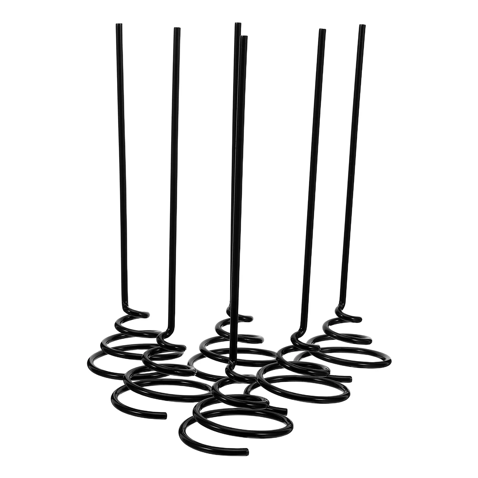 6Pcs Geometric Air Plant Holder Electroplated Iron Metal Stand for Tillandsia Desktop Wall Display Rack Spring Base Vertical