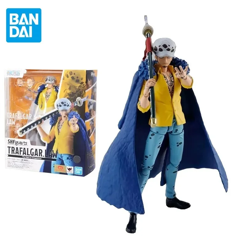 

Original Bandai One Piece Anime Figure SHF Trafalgar D. Water Law Action Figure Toys for Kids Gift Collectible Model Ornaments