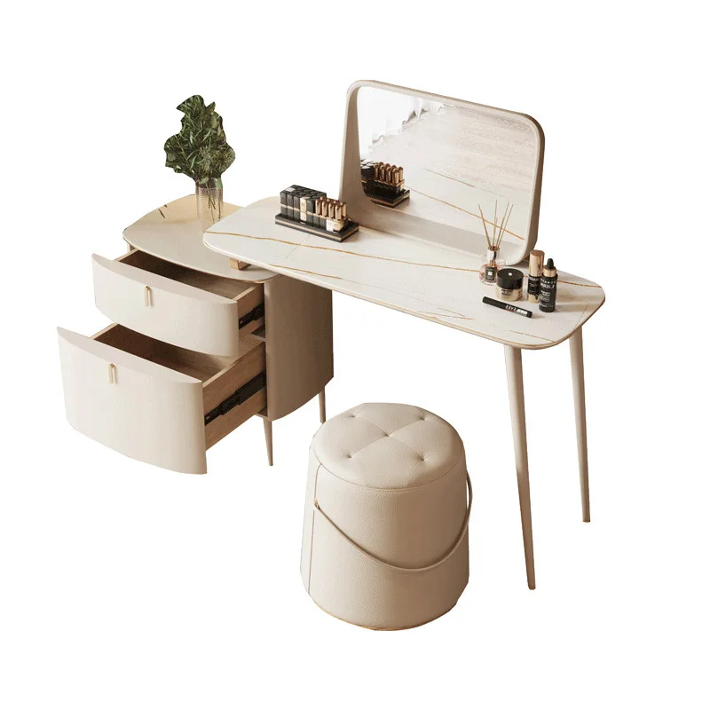 بسيطة و e**** خزانة قهوة الحليب الميكانيكية، طاولة زينة متعددة الوظائف للفتيات الصغيرات على الطراز الكريمي