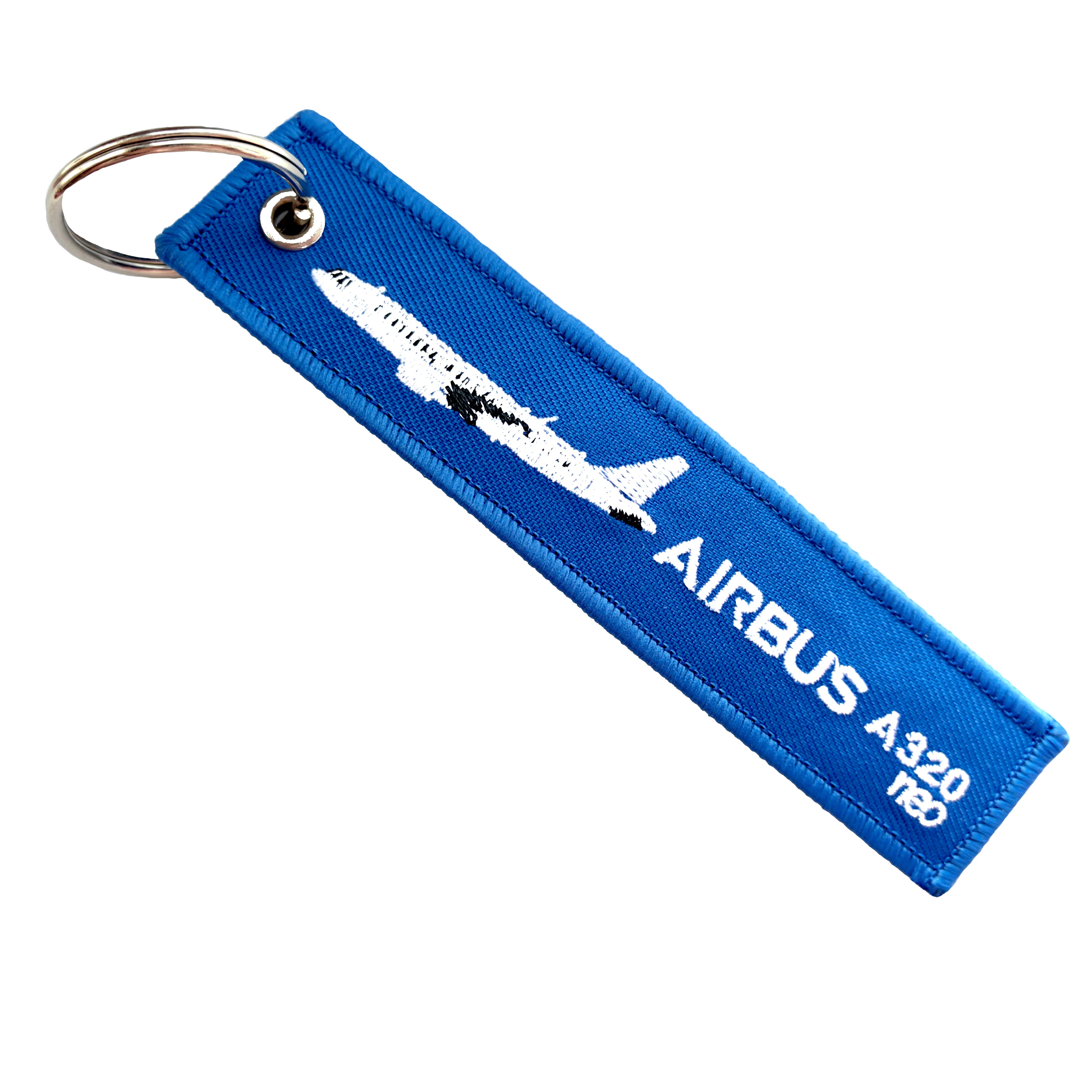 2 PC Airbus A320 A380 Keychains Blue Neckband With Snap Keychain Airplane Crew Lanyard for ID card lanyard Work Badge Lanyard