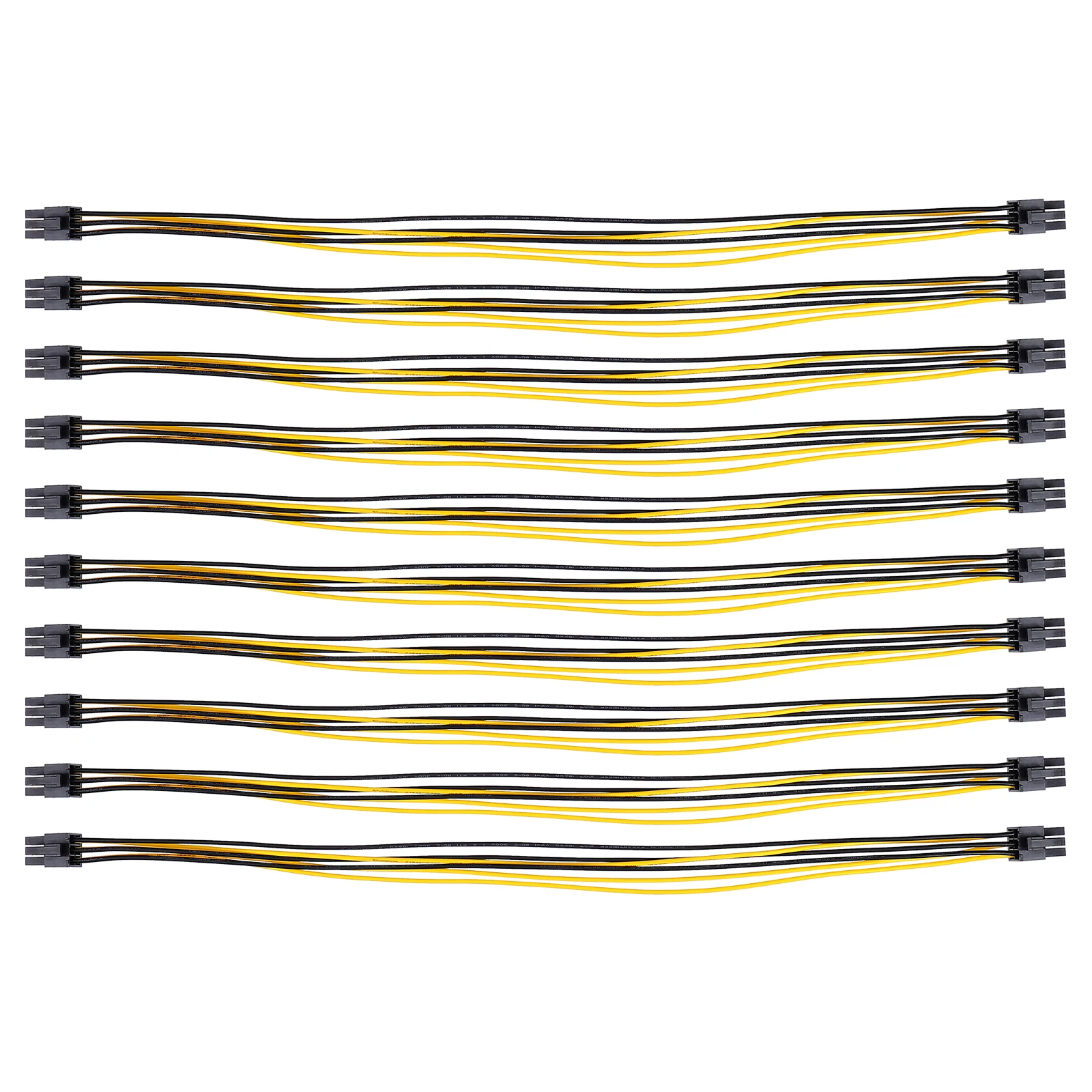 

10 Pcs Graphics Card Power Cord Adapter Board Cable Tinned Copper 6-Pin Male Slide Rail Latch Extension Cables GPU