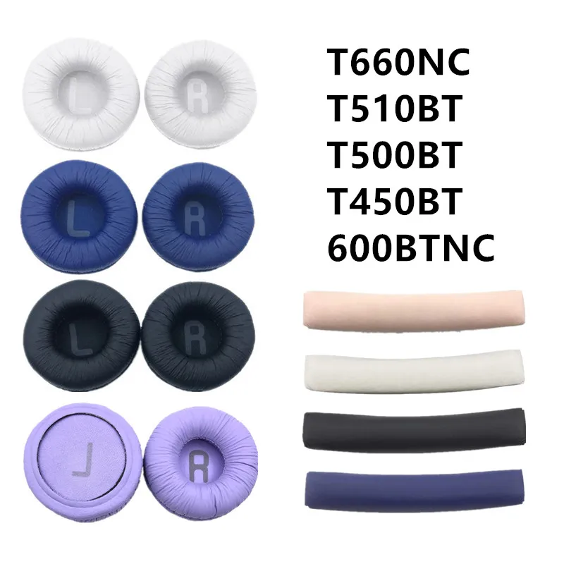 1Set 70mm Replacement Earpads For JBL 510BT Soft Leather Foam Ear Pads Ear Cushions For JBL Tune 600 T450 T450BT T500BT JR300BT