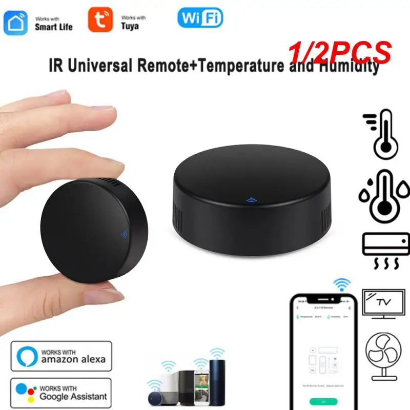 

1/2PCS Tuya Smart Temperature Humidity Sensor Built-in Wifi To Ir Universal Remote Control Work With Alexa Yandex Alice