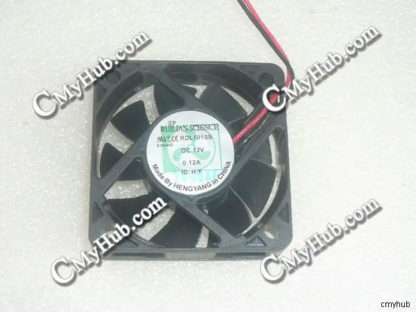 For RUILIAN SCIENCE RDL5015S DC12V 0.12A 5015 5CM 50mm 50x50x15mm 2Wire Cooling Fan RDL5015S