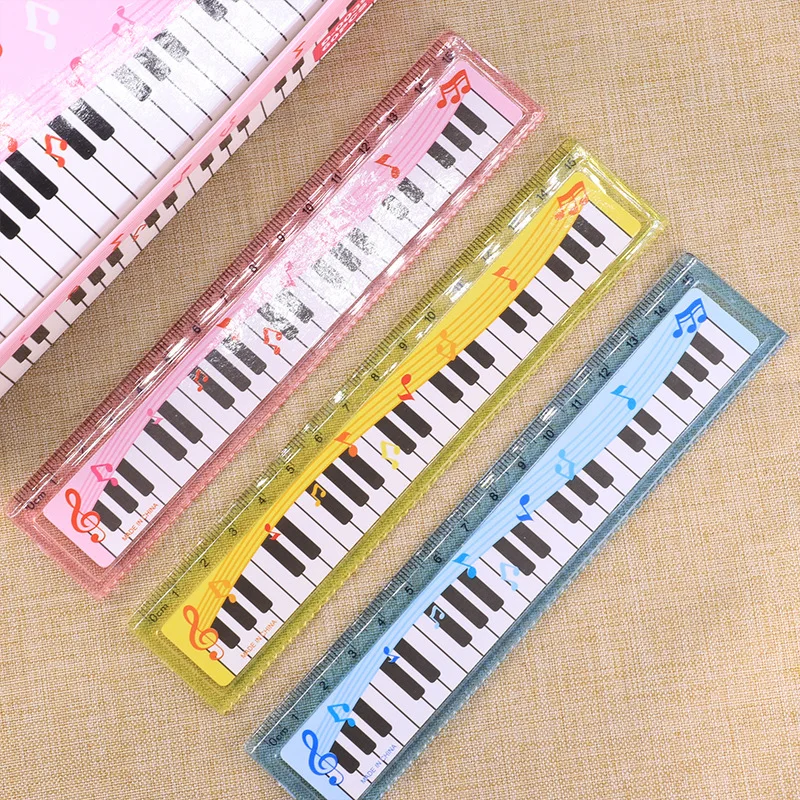 

60pcs Pretty Piano Rulers for Kids Kawaii 15cm Pianistic Rulers for Students Drafting Tools Kawaii Desk Accessories Wholesale
