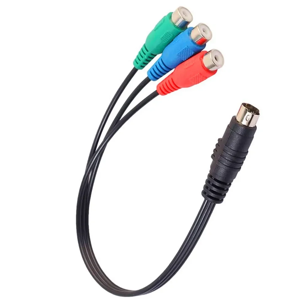 7-pinowy męski Adapter kabel komponentowy RGB S-Video do 3-RCA, 0.3m