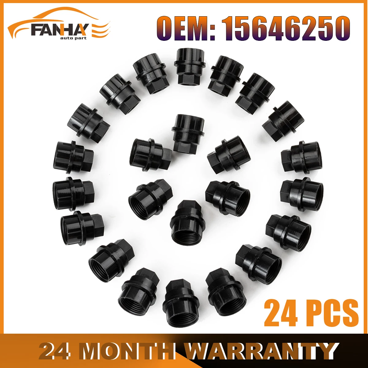 24PCS 15646250 M27-2.0 Wheel Lug Nut Cover Caps For GMC 1500 2500 For Cadillac For Chevrolet MSP3002 PW13113 611-607 Replacement