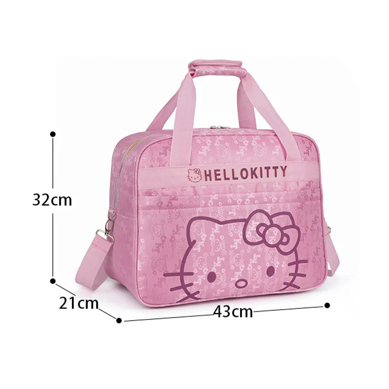 Sanrio Hello Kitty Travel Bag Cute Cartoon Large Capacity Storage Bags Mommy Bags Multifunctional Luggage Handbags Women