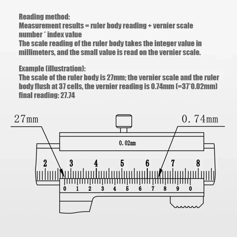 Deli 1 Pcs Vernier Caliper 0-150/0-200/0-300mm Carbon Steel Gauge Multifunctional Woodworking High Precision Measuring Tools