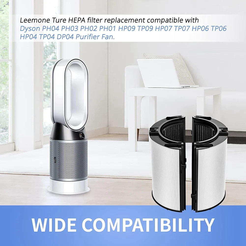 Dyson、交換用フィルター、hp04、tp04、dp04、ph04、ph04、ph03、ph02、ph01、hp09、tp09、hp07、tp07、tp06、tp06用のhepaおよびカーボンフィルター2 in 1