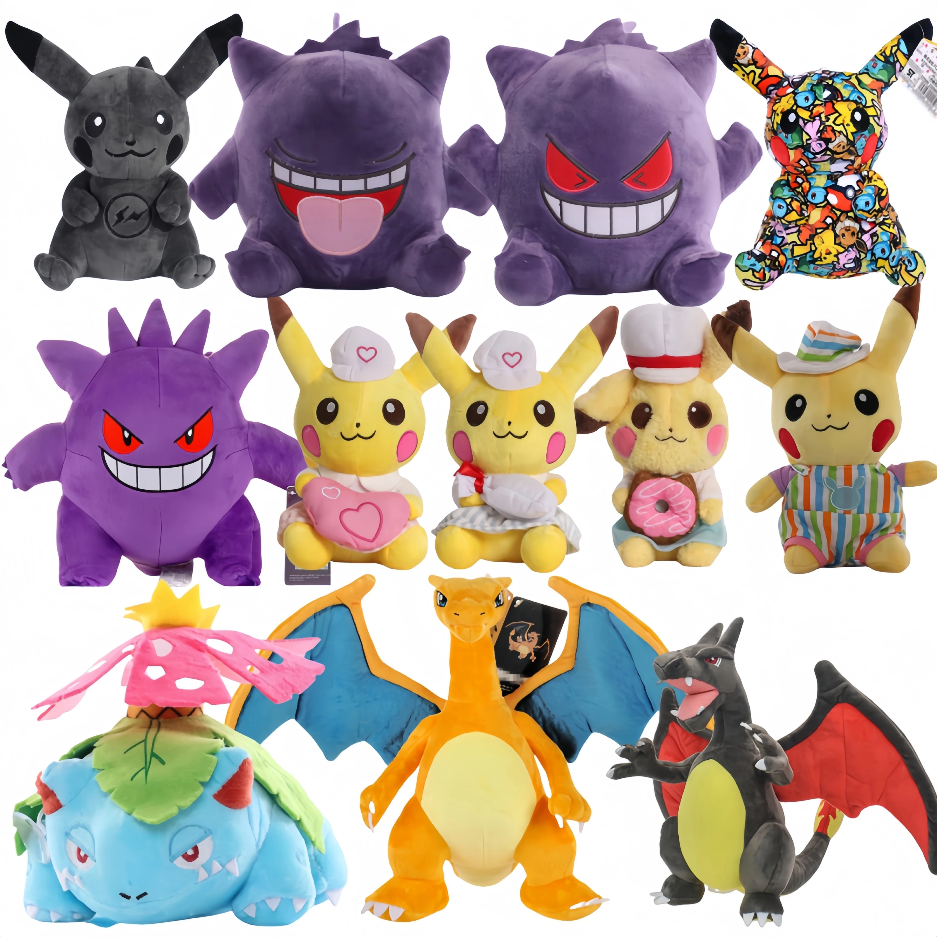 Pokemon Pikachu Gengar Puppe Pichu Charmander Bulbasaur Squirtle Psyduck Eevee Plüsch Charizard Stofftier Peluche Plüschtier