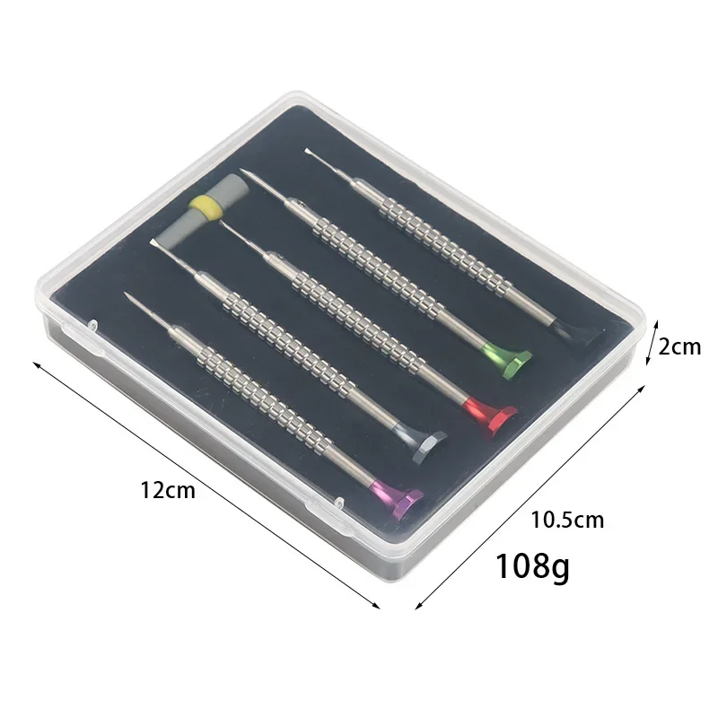 5Pcs/Set Assort Size Watch Screwdriver Stainless Steel Precise Screwdriver Watch Jewelry Repair Tool Kit For Watchmaker Jeweler
