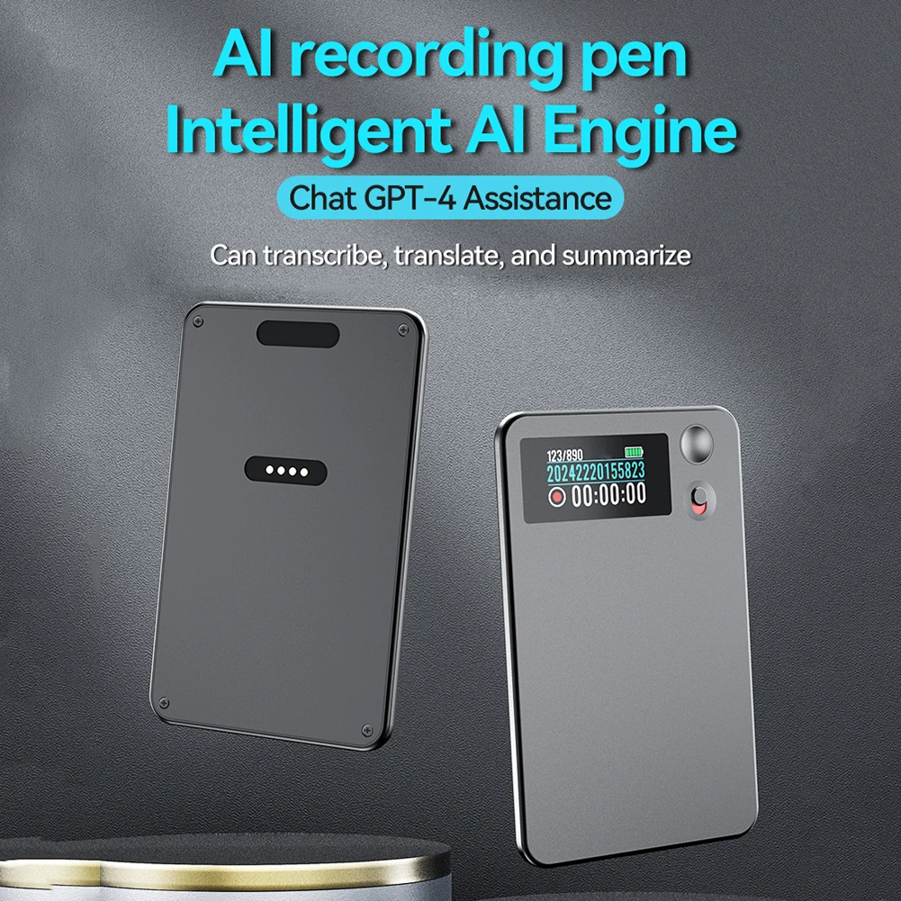 ChatGPT AI 음성 녹음기 188개 언어 녹음 및 요약 녹음기 강의 회의 통화용 AI 녹음 번역 장치