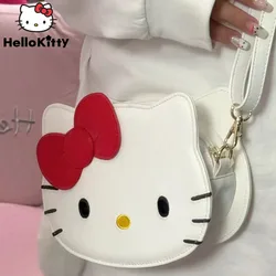 Sanrio Hello Kitty Cute Cartoon Shoulder Bag New Fashion Three-dimensional Handbag Japanese Style Y2k Girl Casual Crossbody Bag