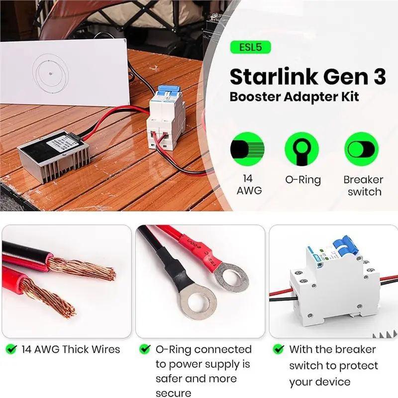 BAAG-For Starlink Gen 3 12V To 57V 4.5A DC Step Up Converter
