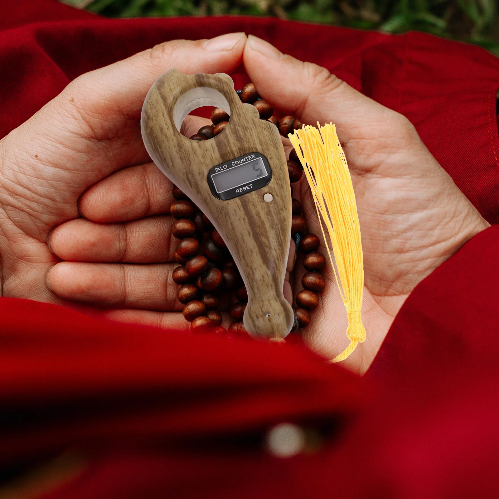 

Chanting Counter Buddha Beads Machine Handheld Khaki Plastic Counting Tool
