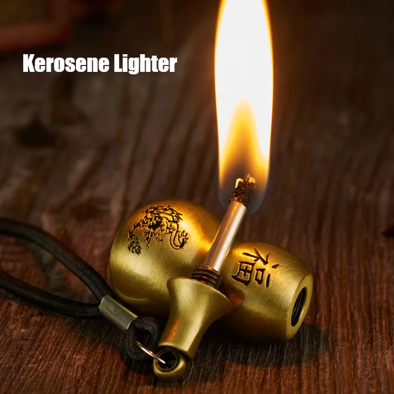 Chinese Zodiac Gourd 10000 Match Lighter Metal Portable Waterproof Coal Oil Cigarette Lighters & Smoking Accessorie Ignite Cigar