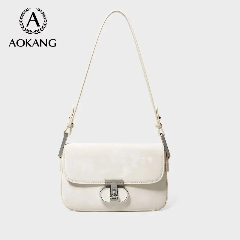 

Aokang Bags for Women Spring and Autumn Valentine's Day Gift Small Square Tote Bag Cowhide Commuter Crossbody Bags for Women