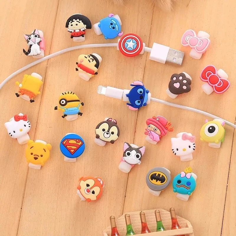 100 sztuk Disney Cartoon telefon ochraniacz kabla USB dla iphone kabel chompers przewód zwierząt ugryzienie ładowarka uchwyt organizator ochrona