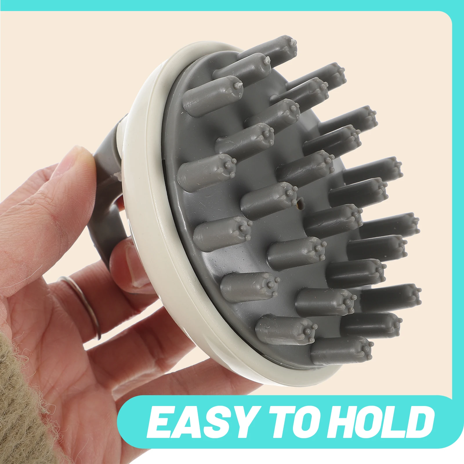 

2Pcs Manual Tpe Pp Scalp Massager Detachable Hair Washing Brush Children Head Cleaner MultiFunctional Pet Grooming Tool