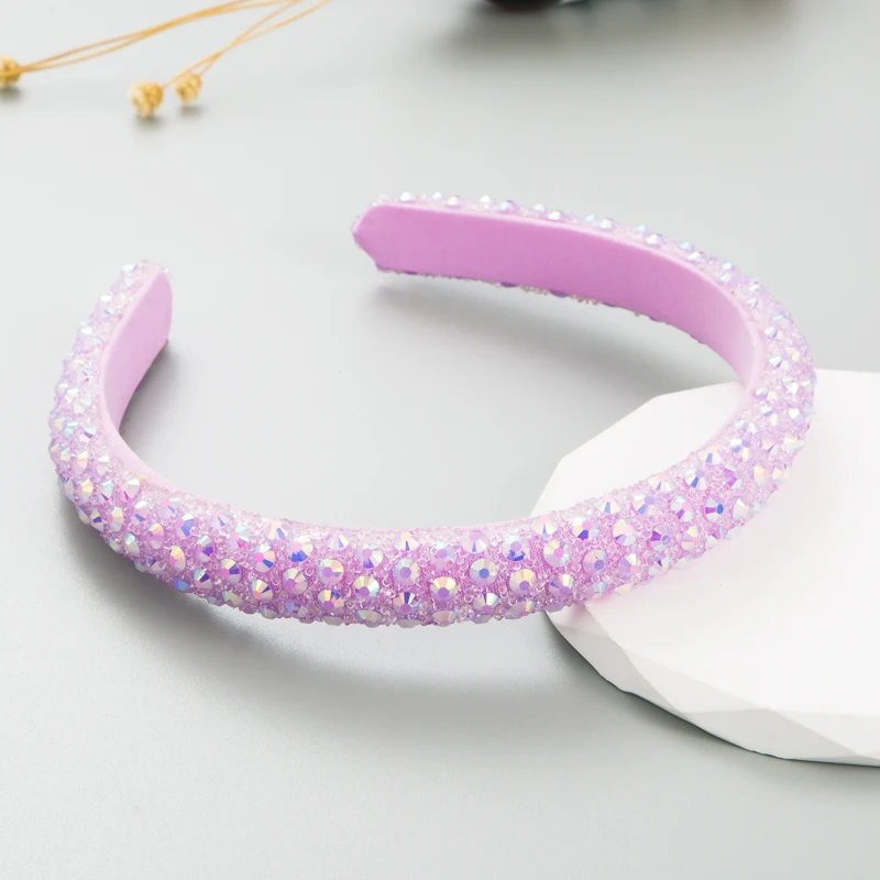Korean Colored Rhinestone Full Drill Bit Hoop Band Trendy Internet Celebrity Super Sparkling Temperament Headband